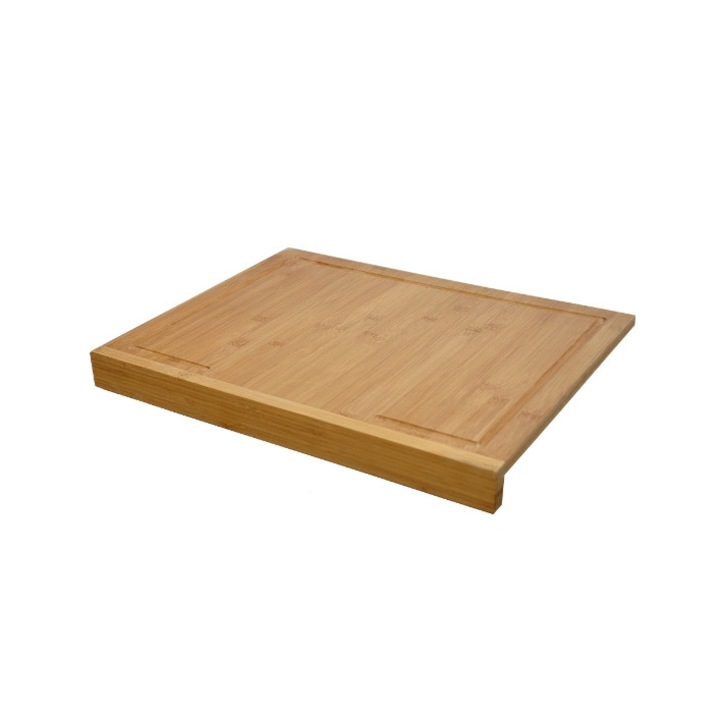 Tocator din bambus cu margine, planseta de lucru, Frandis, 43x34x5 cm, bambus natur