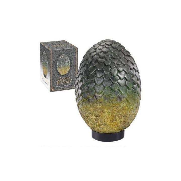 Figurina Game of Thrones Dragon Egg Rhaegal Noble Collection, 20 cm, Multicolor
