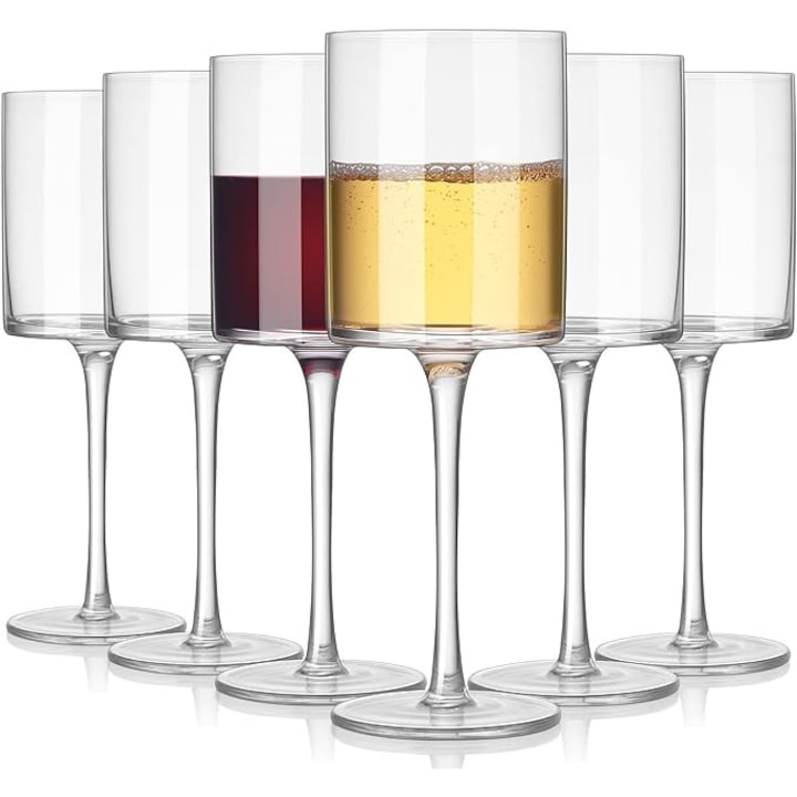 Комплект чаши вино Quasar & Co., 400 мл, Стъкло, прав модел, Прозрачен, 6 бр
