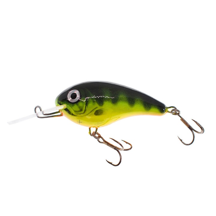 Vobler crankbait Wobbler Vidra Nautilus DR (Deep Runer) 6cm, 16gr, Floating, FP (Fire Perch) pentru pescuitul la somn, stiuca sau salau