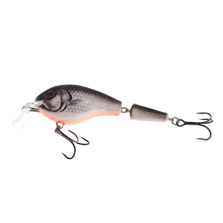 Vobler articulat Wobbler Vidra Nautilus SR (Shallow Runer) Jointed 8.5cm, 17gr, BK (Black) pentru pescuitul la somn, stiuca sau salau