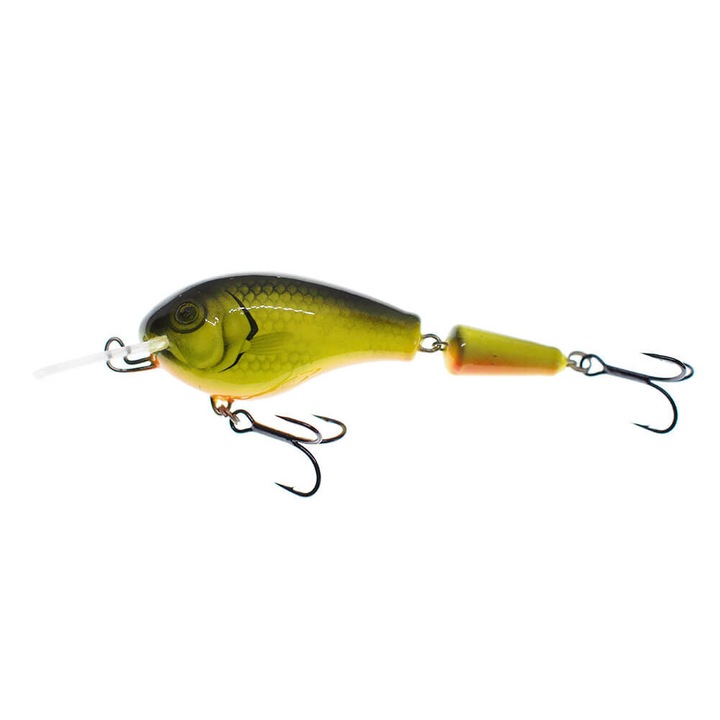 Vobler articulat Wobbler Vidra Nautilus DR (Deep Runer) Jointed 8.5cm, 17gr, LB (Lime Black) pentru pescuitul la somn, stiuca sau salau