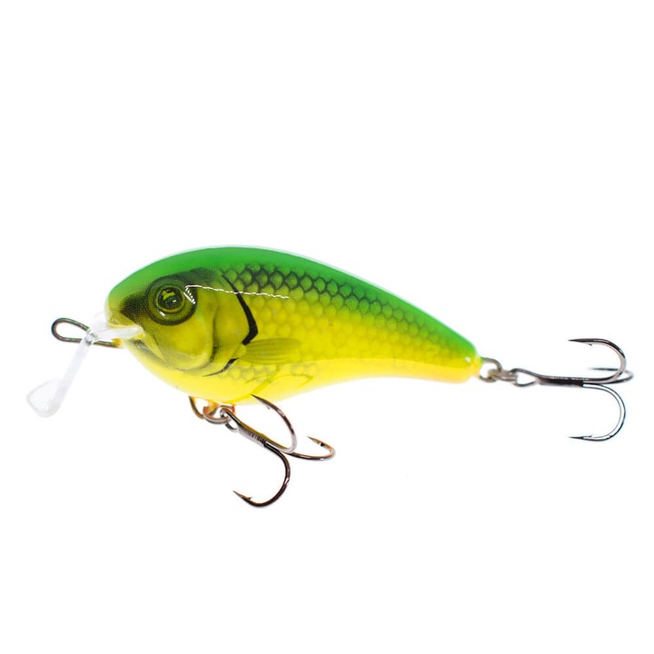 Vobler crankbait Wobbler Vidra Nautilus SR (Shallow Runer) 6cm, 16gr, Floating, LG (Lime Green) pentru pescuitul la somn, stiuca sau salau