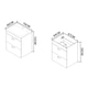 Set mobilier baza si lavoar Badenmob seria 067, suspendat, cu sertare, 70x46x52cm, Alb