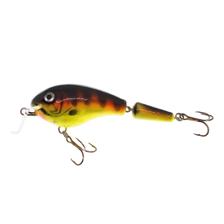 Vobler articulat Wobbler Vidra Nautilus SR (Shallow Runer) Jointed 8.5cm, 17gr, HP (Hot Perch) pentru pescuitul la somn, stiuca sau salau