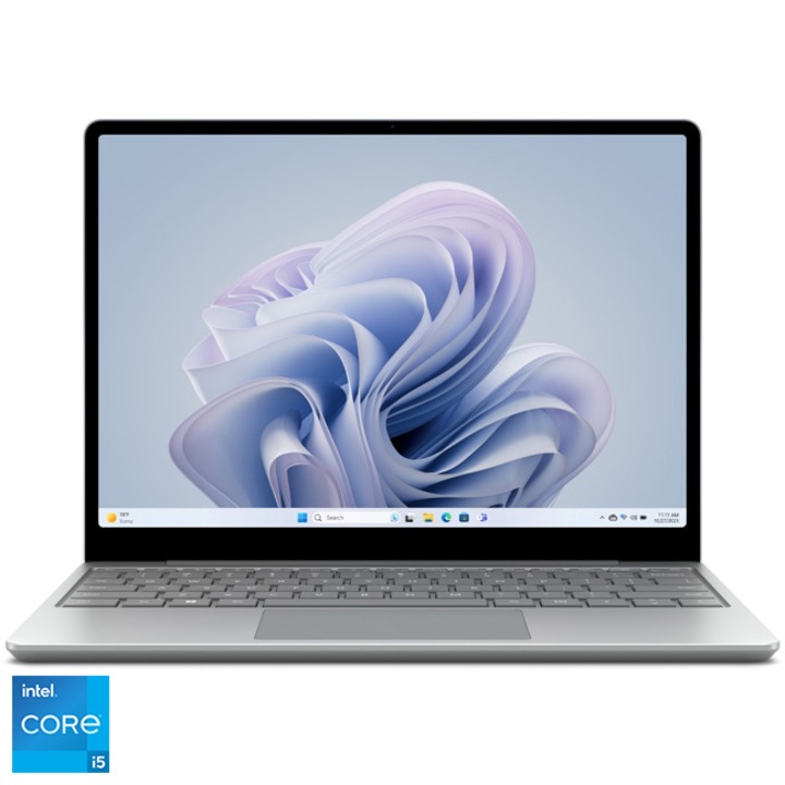 Laptop Microsoft Surface Go 3 cu procesor Intel® Core™ i5-1235U pana la 4.40 GHz, 12.4", 16GB, 256GB, Intel® Iris® Xe Graphics, Windows 11 Home, Platinum Silver