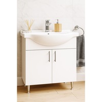 Set mobilier baza si lavoar Badenmob seria 005, 70x45x81cm, Alb