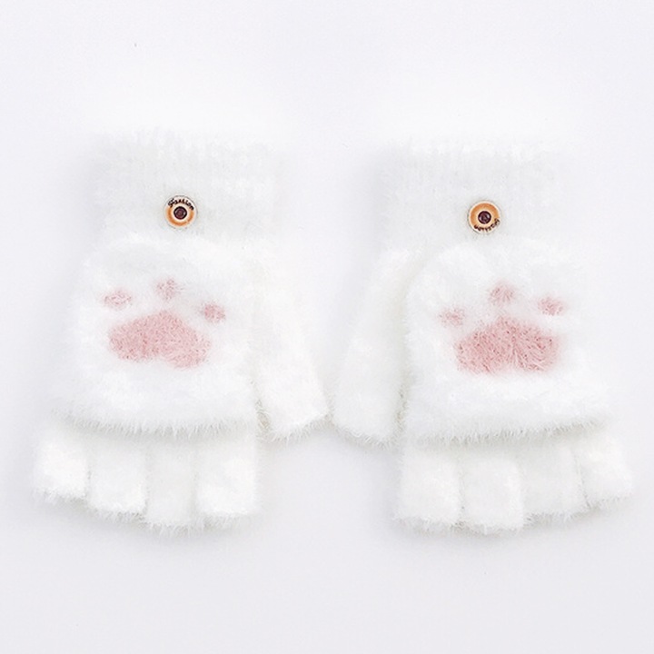 QttvbTna gyerek téli kesztyű, kényelmes, fehér