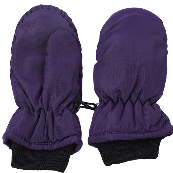 Manusi impermeabile si calduroase pentru copii, set, mov, pentru iarna