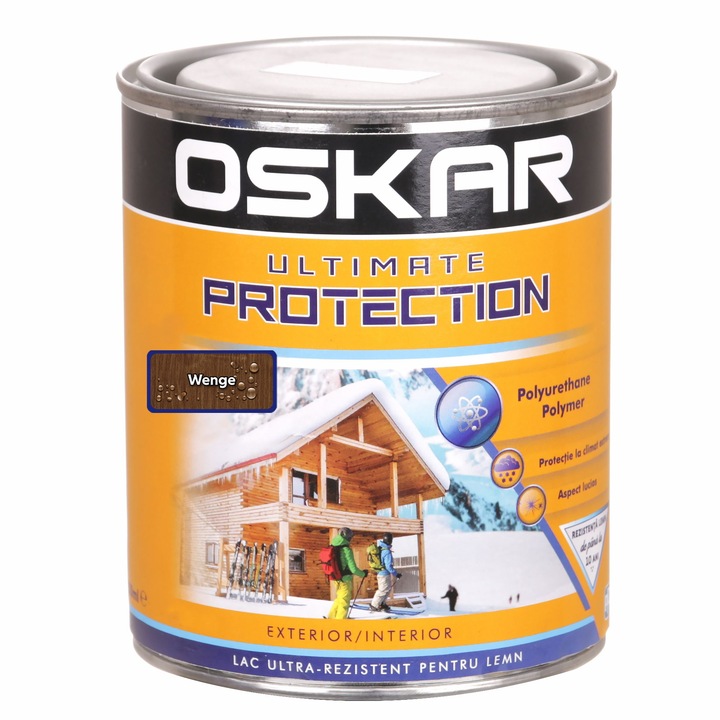 Lac protector lemn Oskar Ultimate Protection, ultra rezistent, alchidic, satinat, wenge, 2.5 L