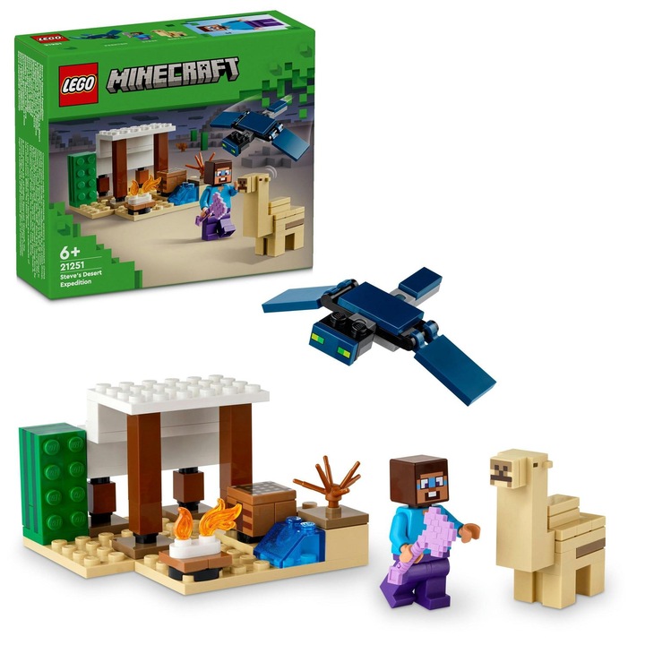 LEGO® Minecraft® - Expeditia in desert a lui steve 21251, 75 piese