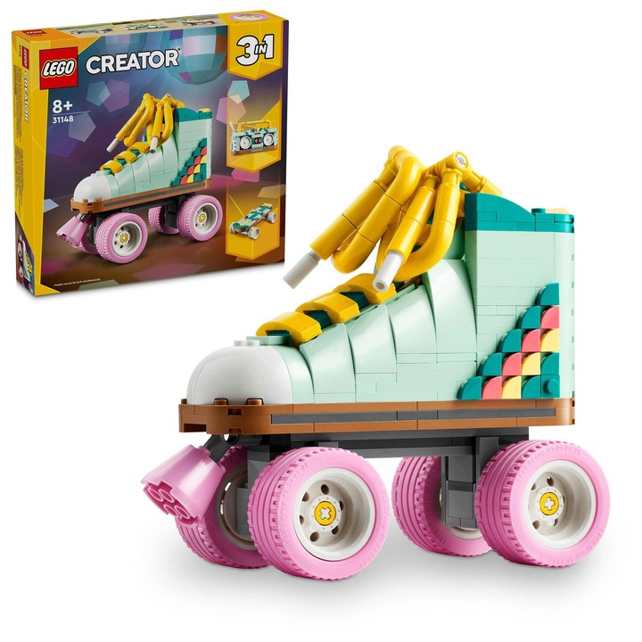 LEGO® Creator 3 in 1 - Patina cu rotile retro 31148, 342 piese