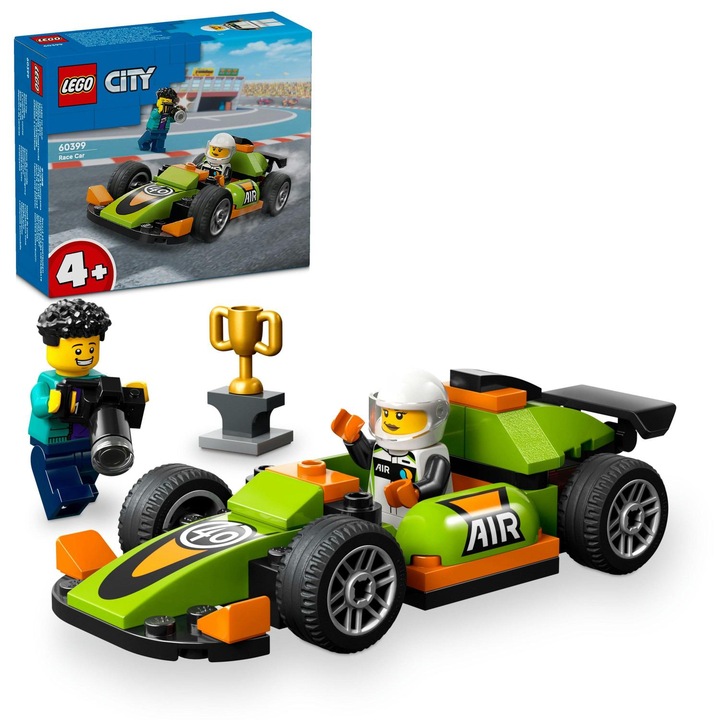 LEGO® City - Masina de curse verde 60399, 56 piese