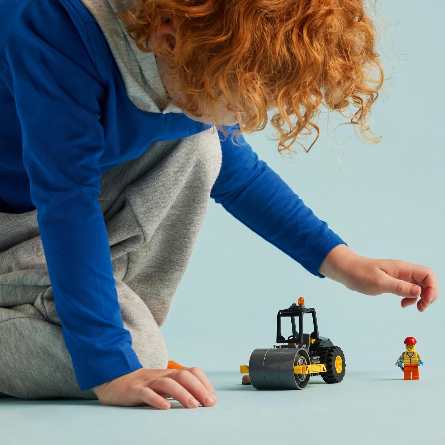 LEGO® City - Cilindru compactor de santier 60401, 78 piese - eMAG.ro