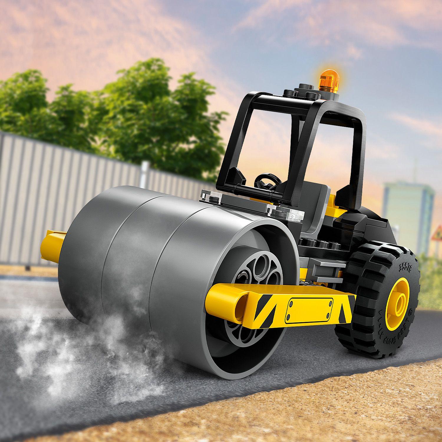 LEGO® City - Cilindru compactor de santier 60401, 78 piese - eMAG.ro