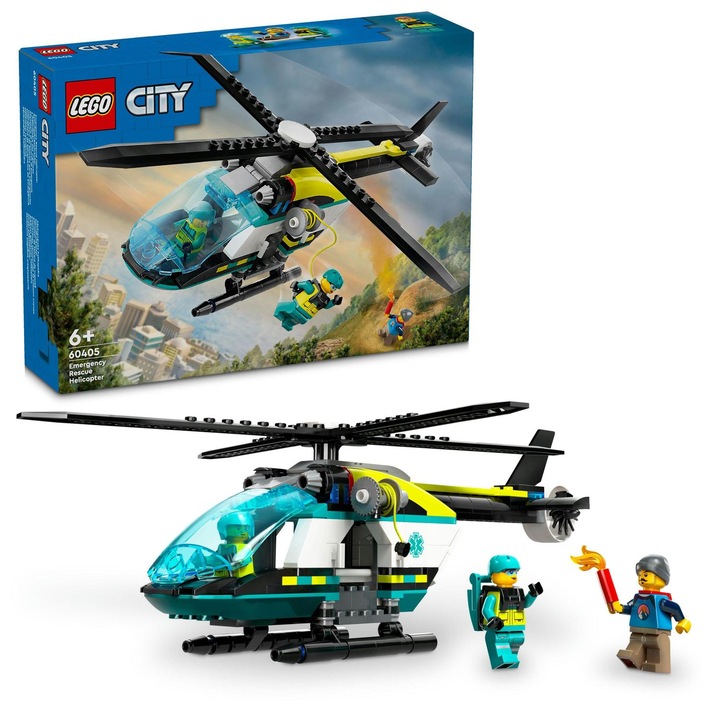 LEGO® City - Аварийно спасителен хеликоптер 60405, 226 части
