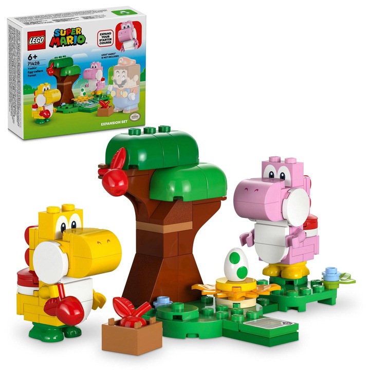 LEGO® SUPER MARIO™ - Expansion Set- Чудната гора с яйцето на Йоши 71428, 107 части