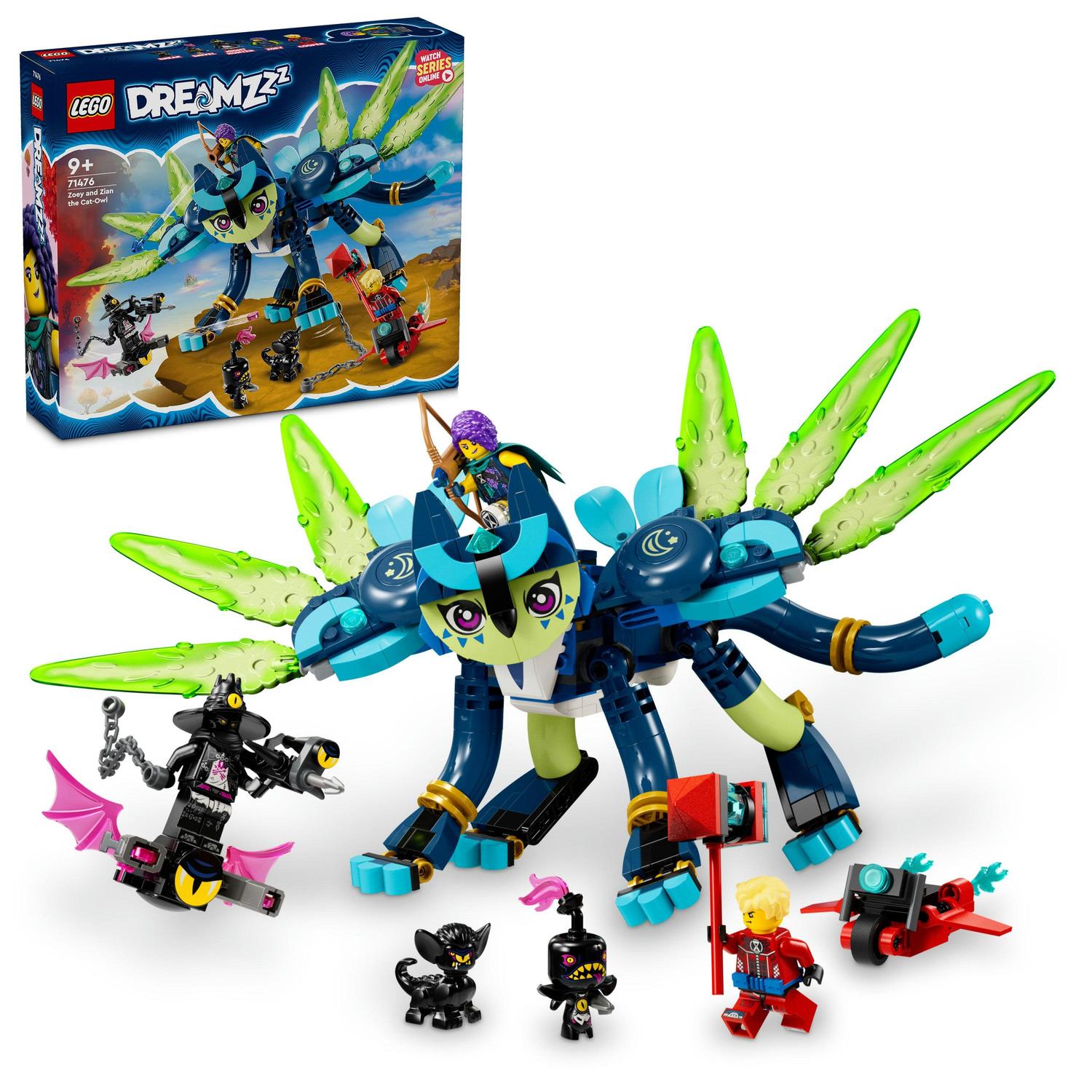 TheCornerCollective　レカフィグ　合計14個 LEGO® DREAMZzz™ - Zoey si pisica-bufnita Zian 71476, 437 piese