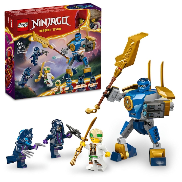 LEGO® Ninjago® - Pachet de lupta robotul lui Jay 71805, 78 piese