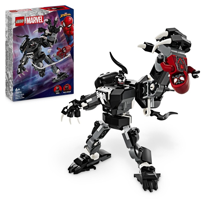 LEGO® Marvel - Armura de robot a lui Venom vs Miles Morales 76276, 134 piese