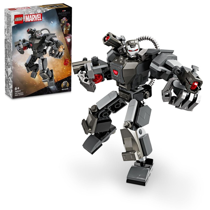 LEGO® Marvel - Armura de robot a lui War Machine 76277, 154 piese