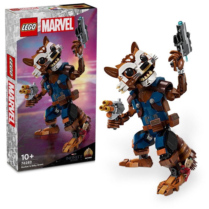 LEGO® Marvel - Rocket si bebelusul Groot 76282, 566 piese