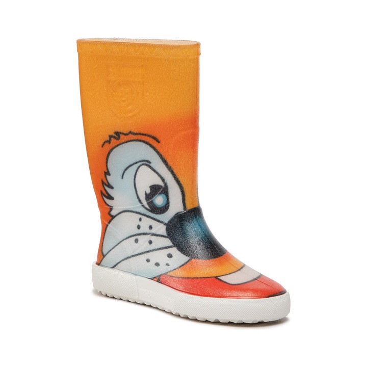Cizme de ploaie baieti, Boatilus, 301801986, Textil, Portocaliu, Portocaliu