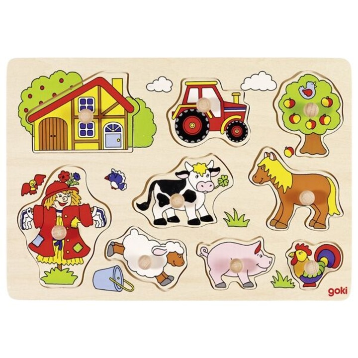 A ház körül - fogantyús puzzle - Mérete: 30 x 21 x 2,4 cm