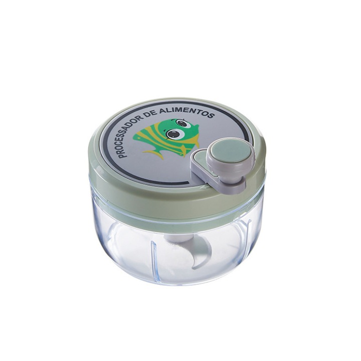 Tocator mecanic pentru fructe si legume, 2 cutite, 200 ml