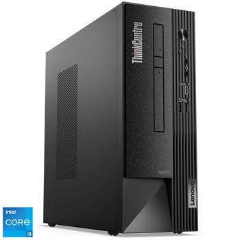 Sistem Desktop PC Lenovo ThinkCentre neo 50s Gen 4 cu procesor Intel Core i5-13400 pana la 4.60 GHz, 16GB DDR4, 512GB SSD, Intel UHD Graphics 730, No OS, Black, 3Y Onsite from 1Y Courier