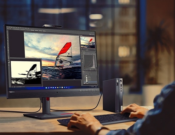 Sistem Desktop PC Lenovo ThinkCentre neo 50q Gen 4 cu procesor