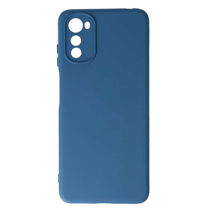 Калъф за Motorola Moto E32, Силикон, Интериор Микрофибър, Optim Ultra Protection, Син