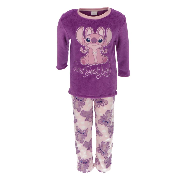 Pijama maneca lunga cocolino Lilo & Stitch Angel 18932, Mov