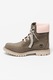Timberland, Bocanci impermeabili de piele nabuc 6" Premium, Verde militar, Roz pal, 6