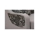 Canapea extensibila gri cu model floral Serenity, extensie tip pat matrimonial din plasa de arcuri Relaxa, cu lada depozitare, dimensiune 194x104x100 cm, doua perne decor incluse