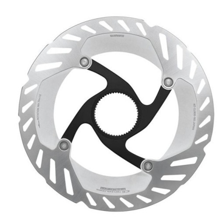 Спирачен диск, SHIMANO, 160 мм, сребрист/черен