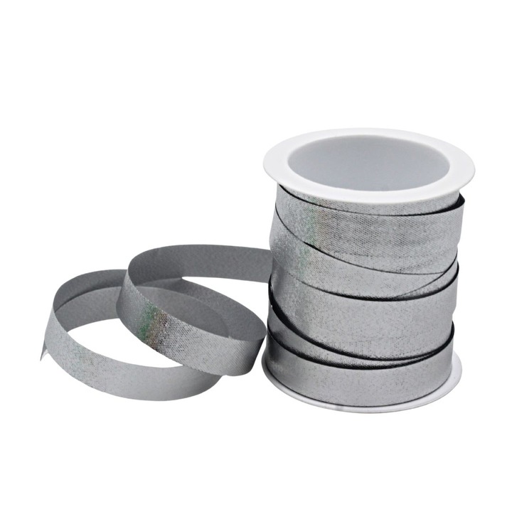 Minirola rafie argintiu metalizat 10m x 10mm