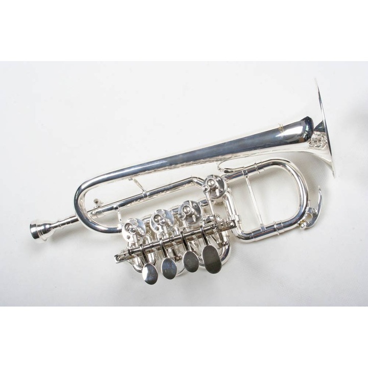 Set Trompeta Piccolo Bb/A Karl Glaser Trompete 260 Z5 Argintie