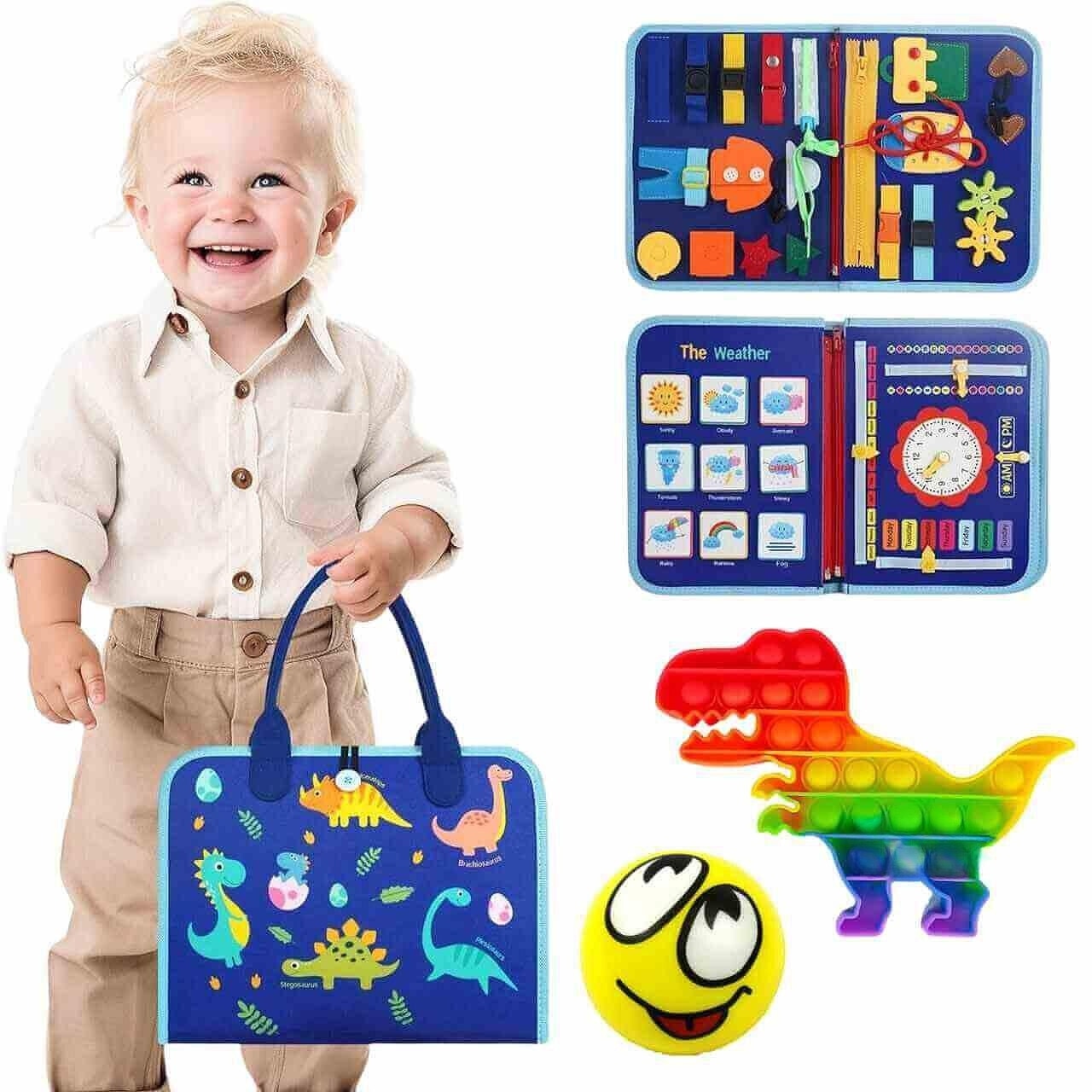 Комплект Бизиборд Монтесори Дино, 3 броя - eMAG.bg