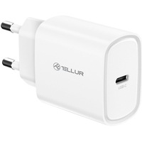 Incarcator retea ultra rapid Tellur 20W PD, USB-C, Alb