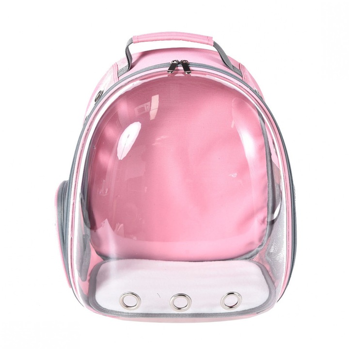 Rucsac pentru Transport Pisici Roz 31x42x28 cm-4Dog