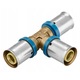 Fiting teu, PEX, 25x20x25 mm, 95°C, multicolor