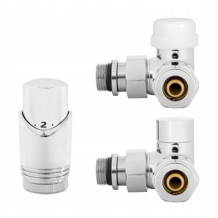 Termosztatikus szelep, Diamond, PEX, Fehér