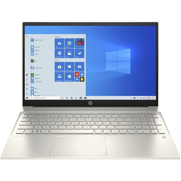Laptop HP Pavilion 15, FullHD, IPS, Intel Core i5-1235U, 10 nuclee, 8 GB DDR4, 256 GB SSD, NVMe, Windows 11, Argintiu
