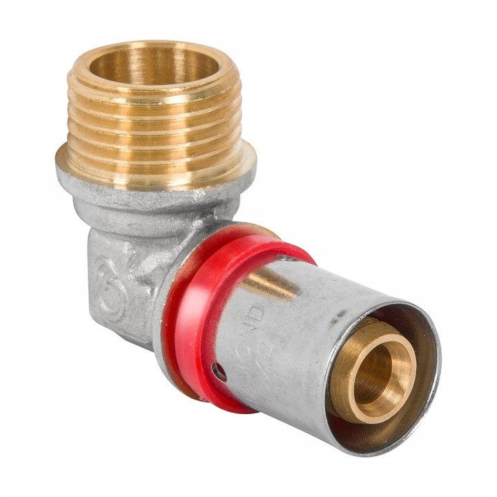 Könyök, GYÉMÁNT, sárgaréz, 20X3/4 GZ