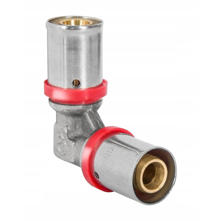 Könyök, GYÉMÁNT, Sárgaréz, 20X16 mm