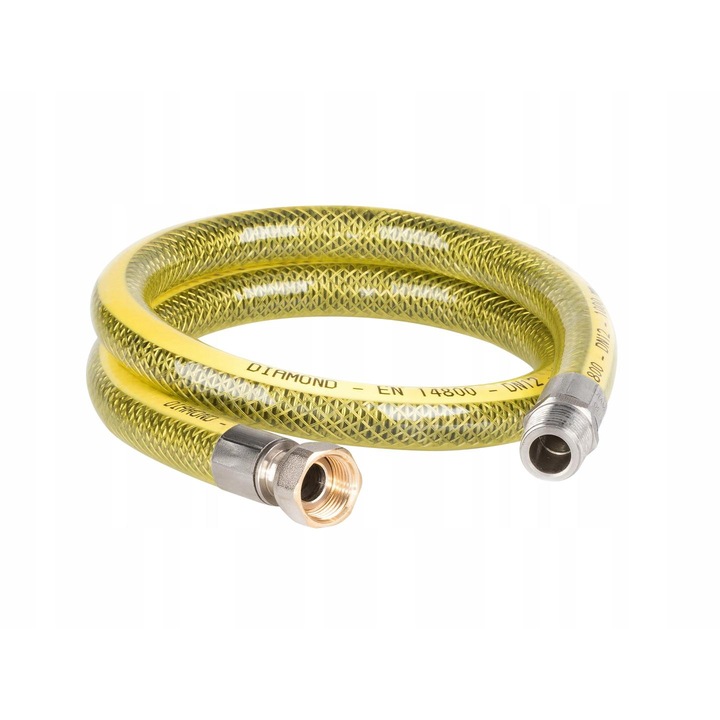 Furtun de conectare gaz DIAMOND, flexibil, inox, 1/2x1000mm