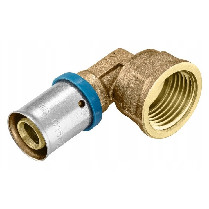 Cot presat, LECHAR, alama, conexiune filetata, auriu/argintiu