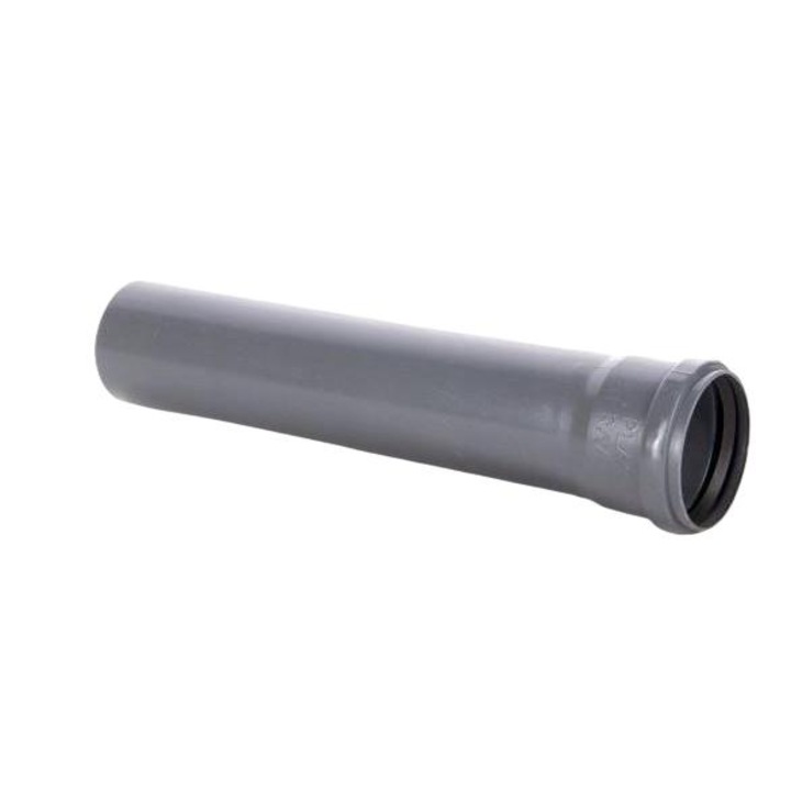 Teava canalizare, Pipelife, PVC, 75 x 250mm, Gri