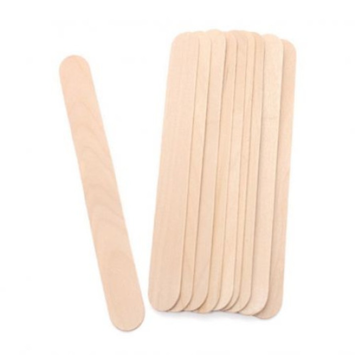 Set 50 Spatule pentru Ceara de Epilat, Lemn, Maro